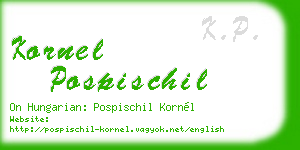 kornel pospischil business card