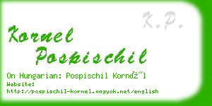 kornel pospischil business card